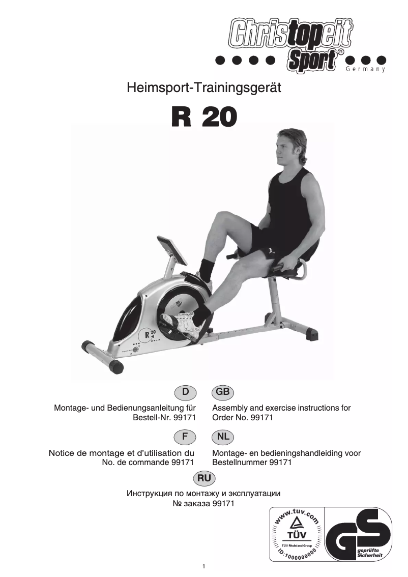 Page n°1 - Manuel utilisateur Christopeit R 20