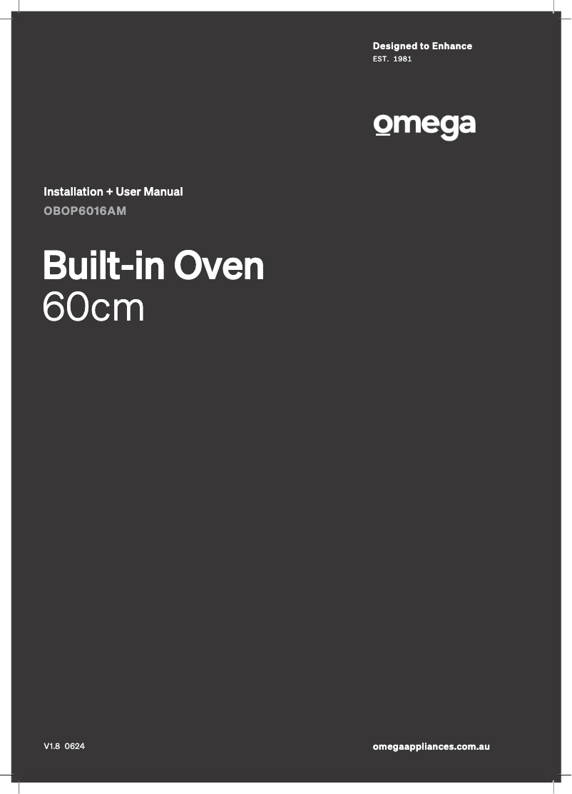 Page n°1 - Manuel utilisateur Omega OBOP6016AM