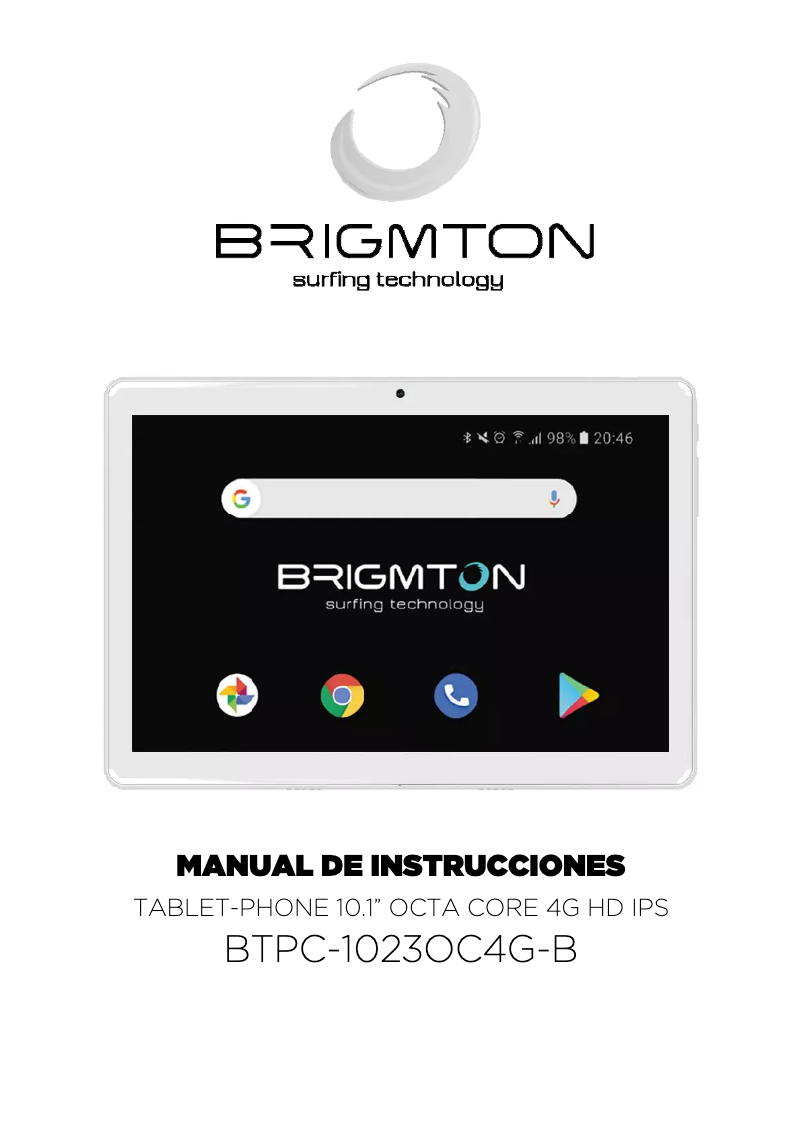 Page 1 de la notice Manuel utilisateur Brigmton BTPC-1023QC4G-N