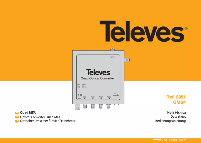 Page n°1 - Manuel utilisateur Televes OMS4