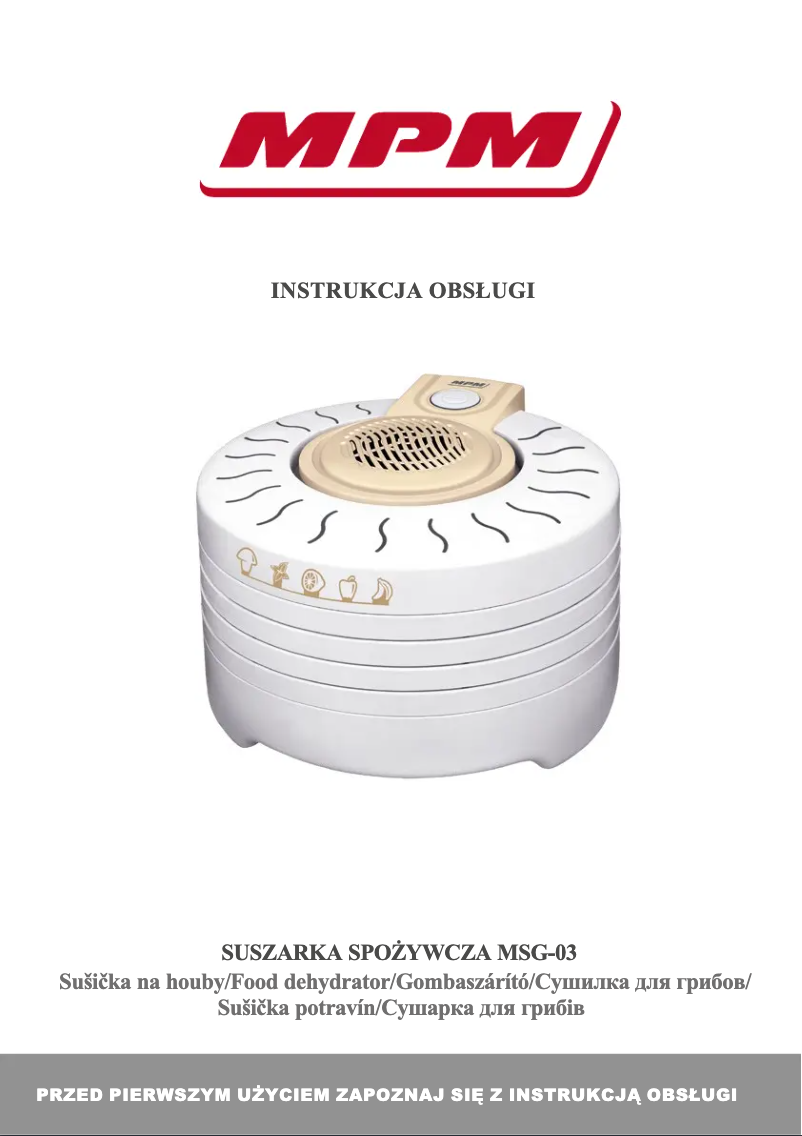 Image de la première page du manuel de l'appareil MSG-03