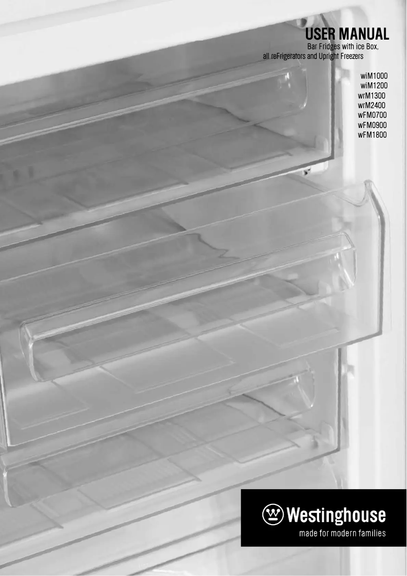 Page 1 de la notice Manuel utilisateur Westinghouse WFM0700WC