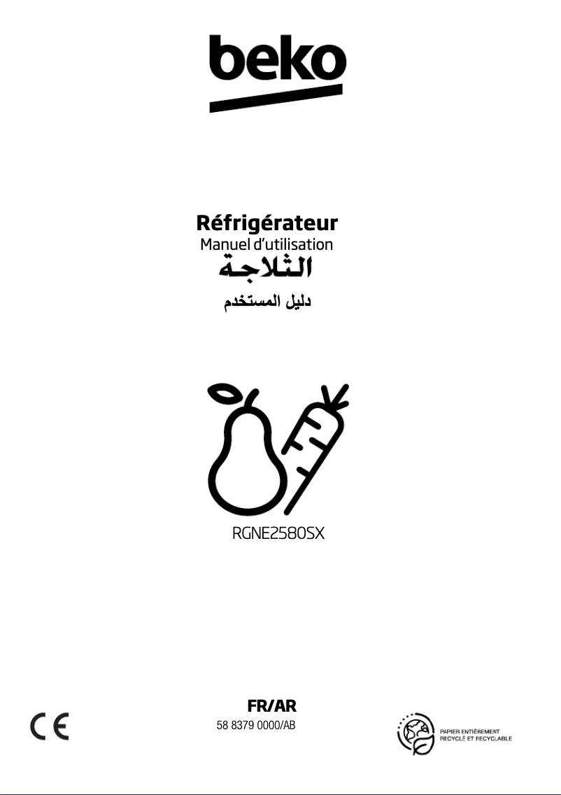 Image de la première page du manuel de l'appareil RGNE2580SX