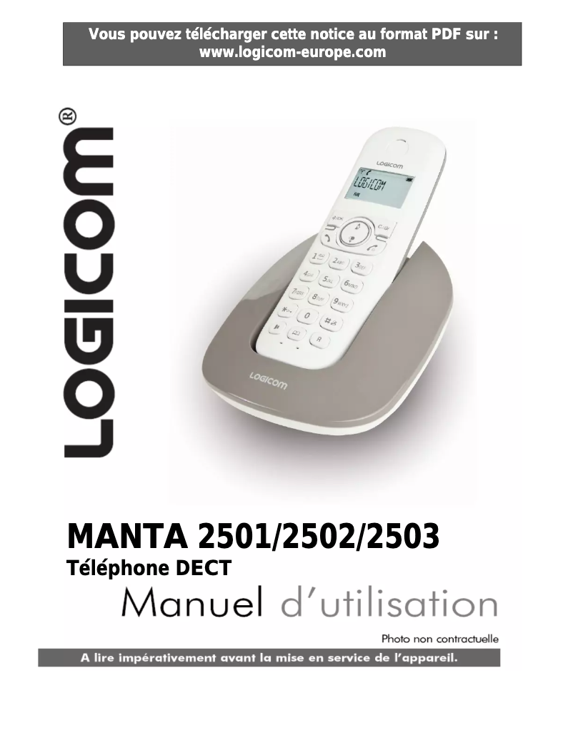 Image de la première page du manuel de l'appareil Manta 2503