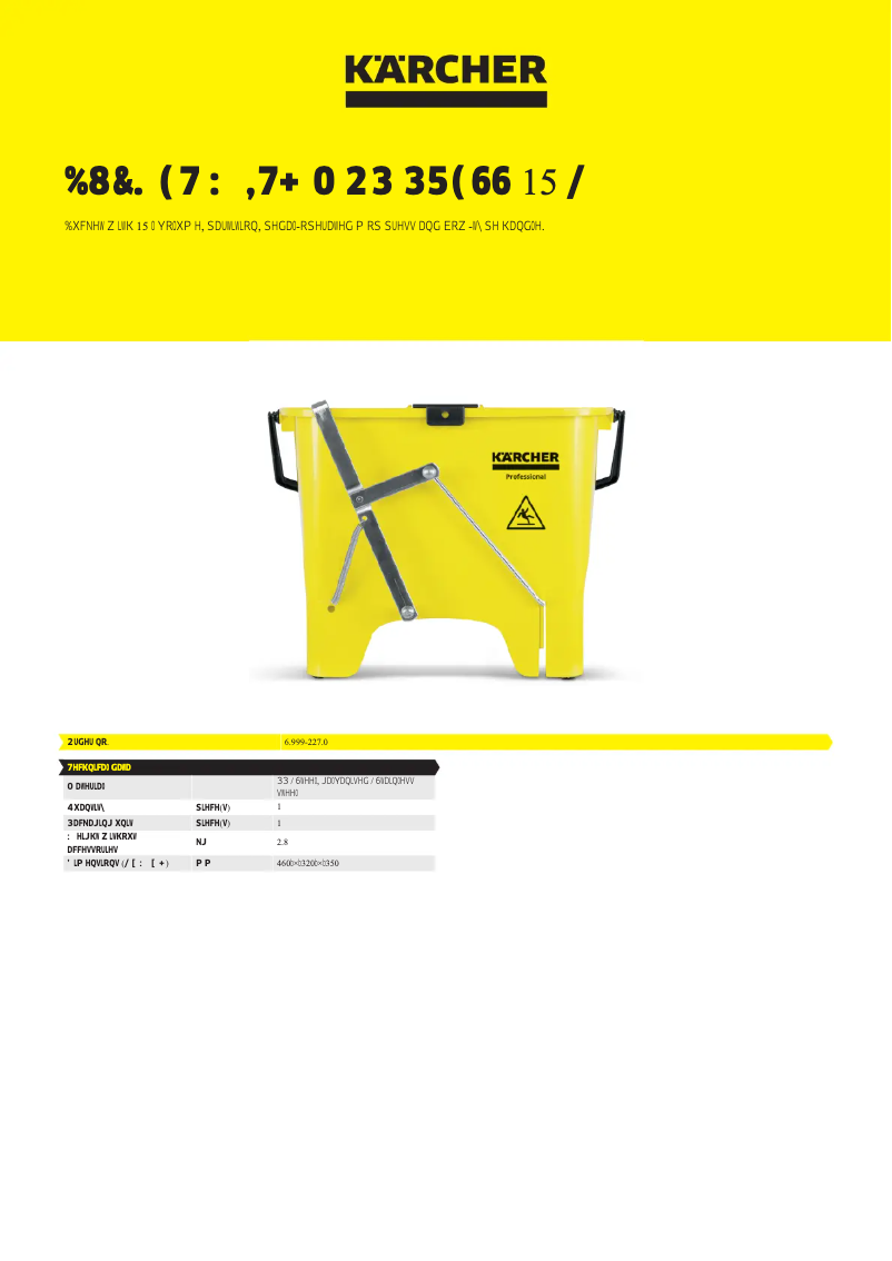 Page n°1 - Manuel utilisateur Kärcher Bucket 15