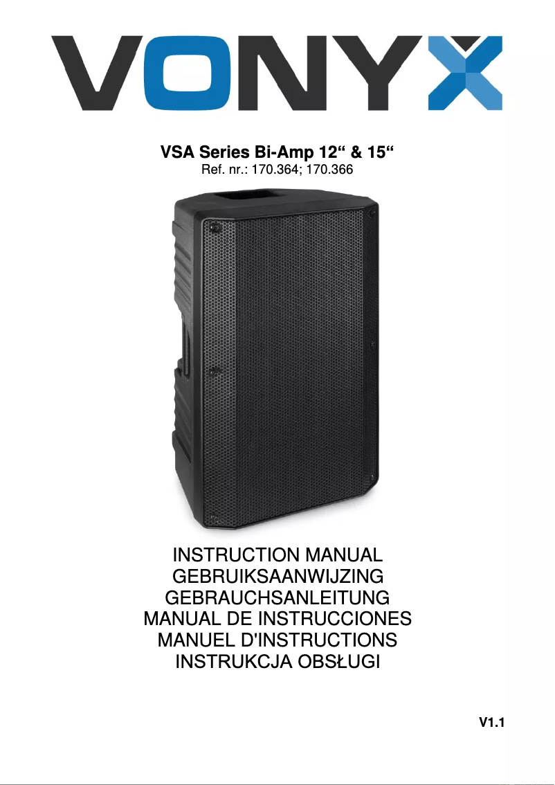 Página 1 del manual Manual de usuario Vonyx VSA15