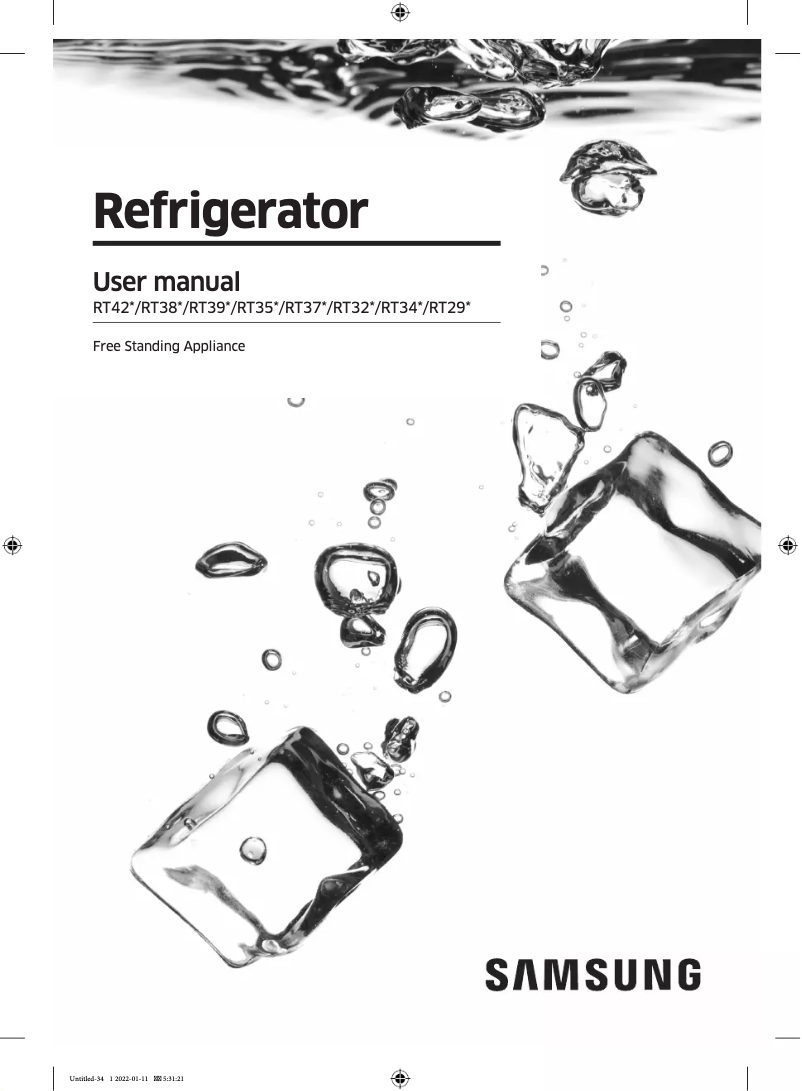 Page 1 de la notice Manuel utilisateur Samsung RT34K5532S8/D3