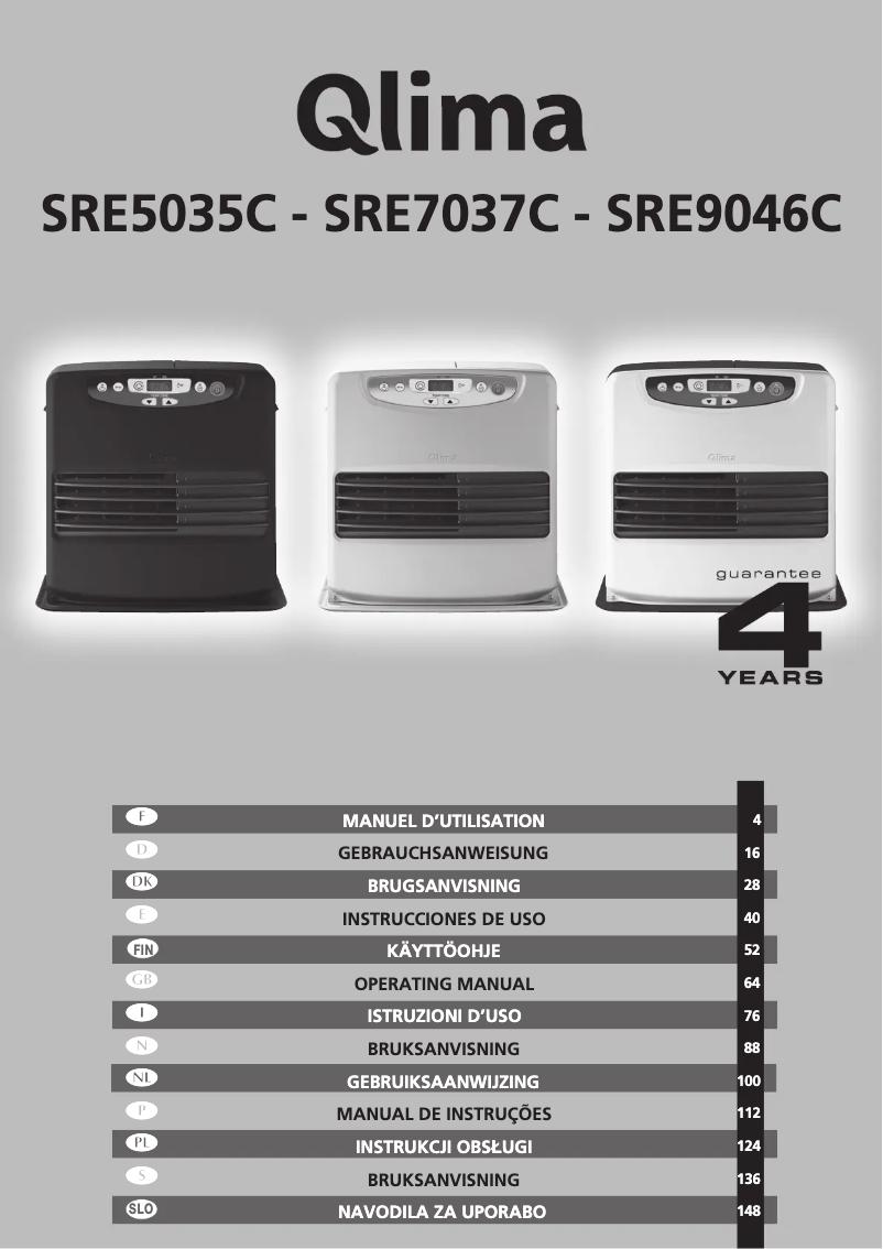 Page 1 de la notice Manuel utilisateur Qlima SRE9046C