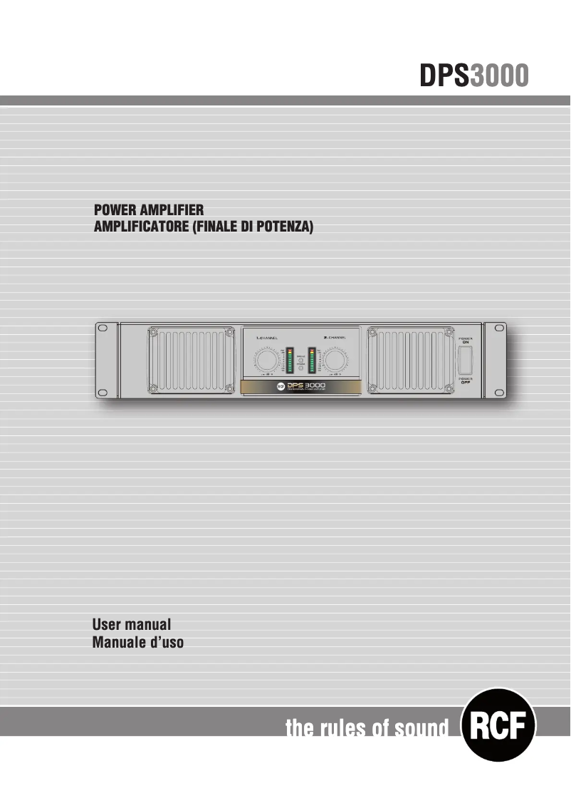 Page 1 de la notice Manuel utilisateur RCF DPS 3000