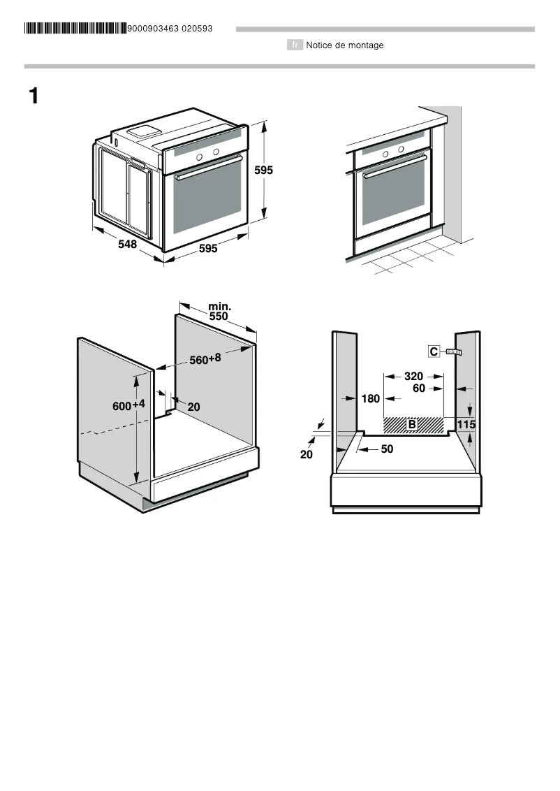 Page 1 de la notice Manuel utilisateur Bosch HBN532E0F