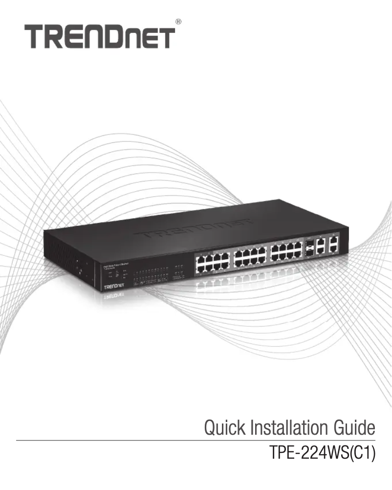 Page n°1 - Manuel utilisateur TRENDnet TPE-224WS