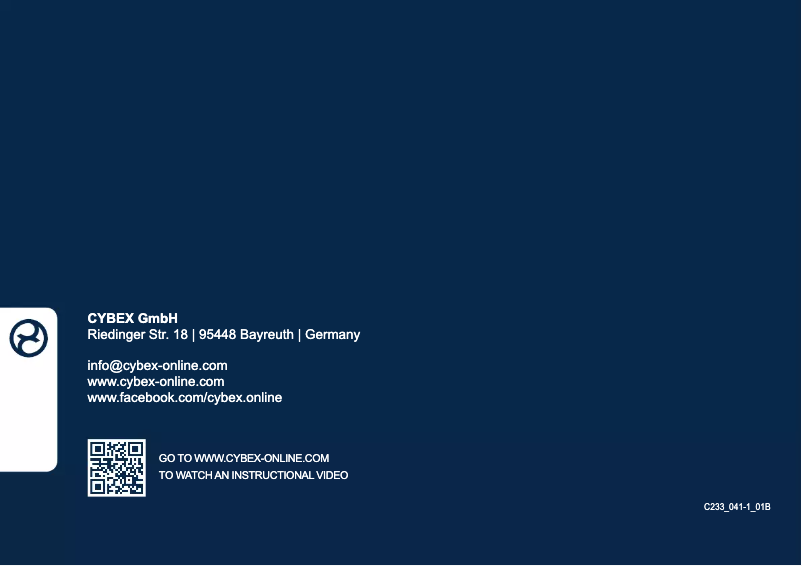 Page 1 de la notice Manuel utilisateur Cybex Pallas M