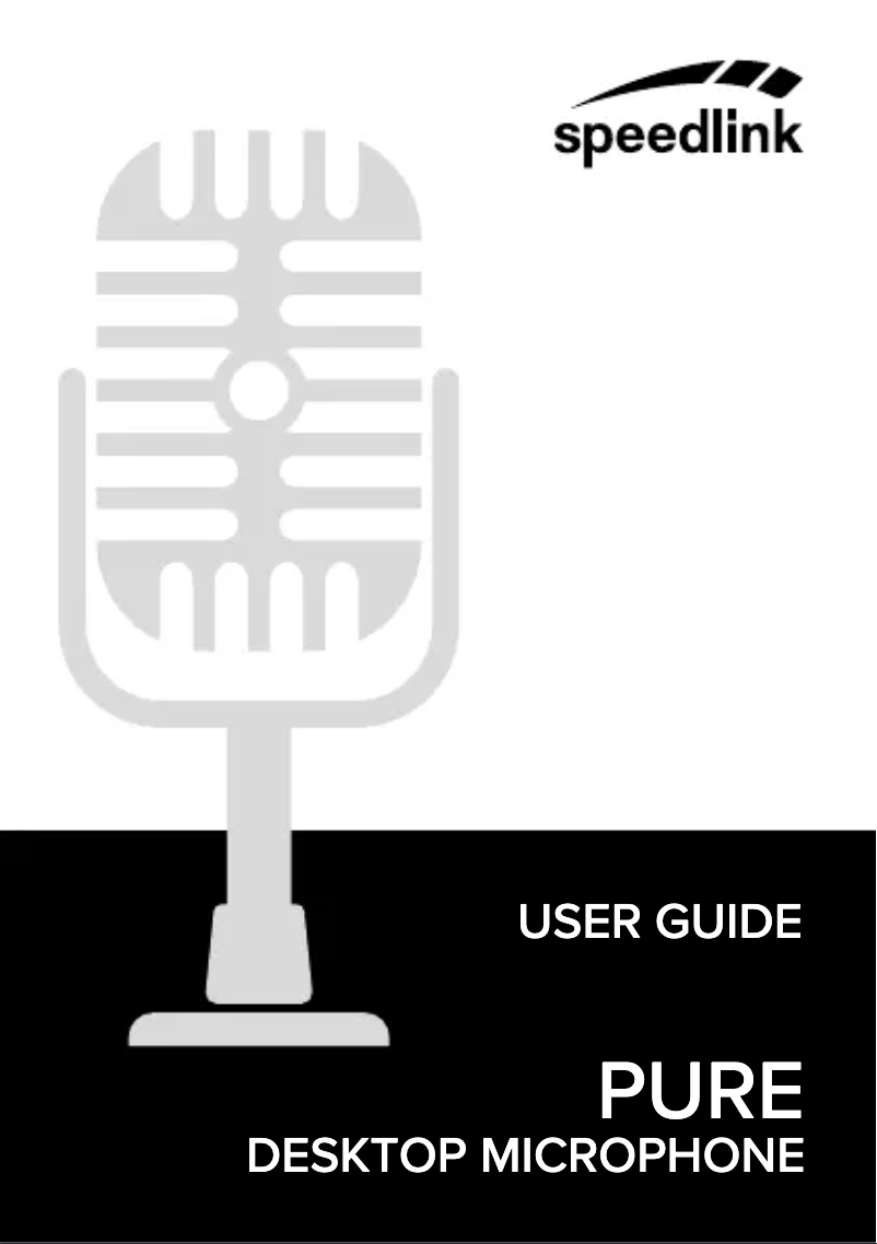 Page 1 de la notice Manuel utilisateur Speed-Link Pure Desktop SL-8702-BK