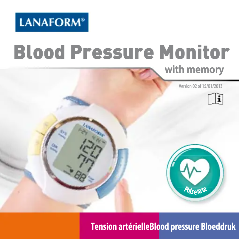 Page 1 de la notice Manuel utilisateur Lanaform Blood Pressure Monitor