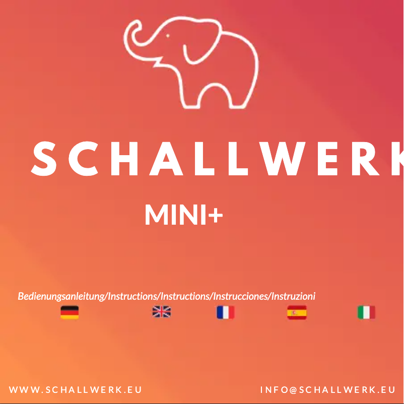 Page 1 de la notice Manuel utilisateur Schallwerk Mini+