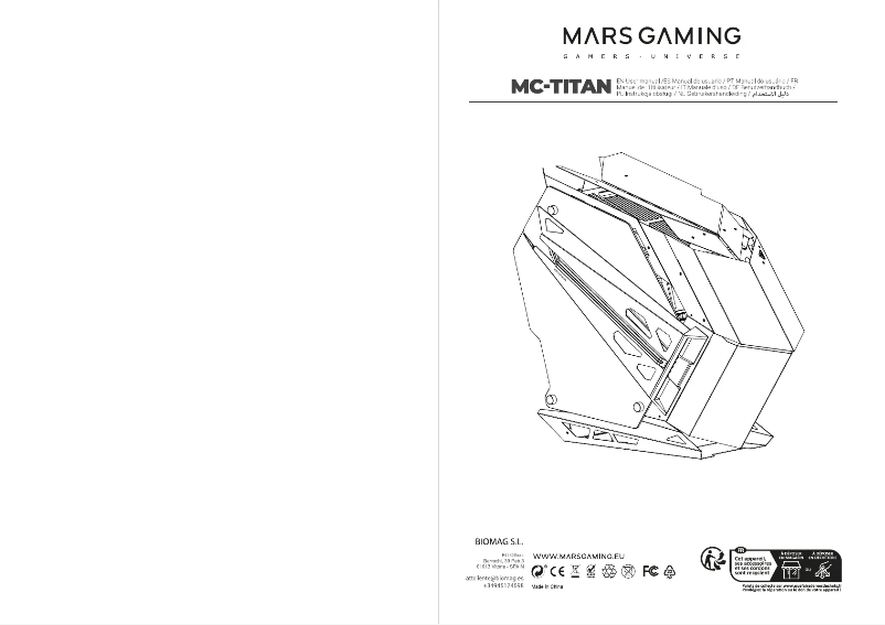Page 1 de la notice Manuel utilisateur Mars Gaming MC-TITAN