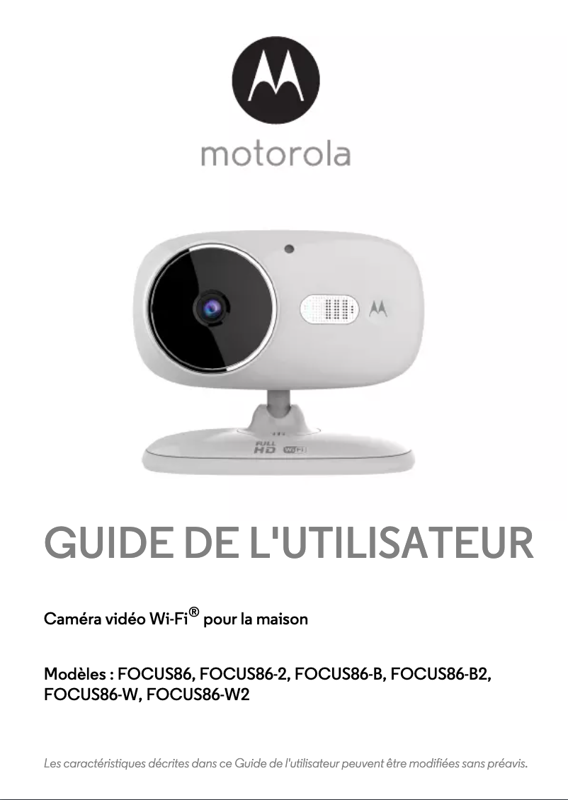 Page n°1 - Manuel utilisateur Motorola FOCUS86-B2