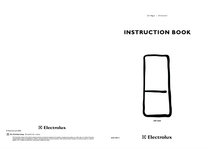 Page 1 de la notice Manuel utilisateur Electrolux ERF2620