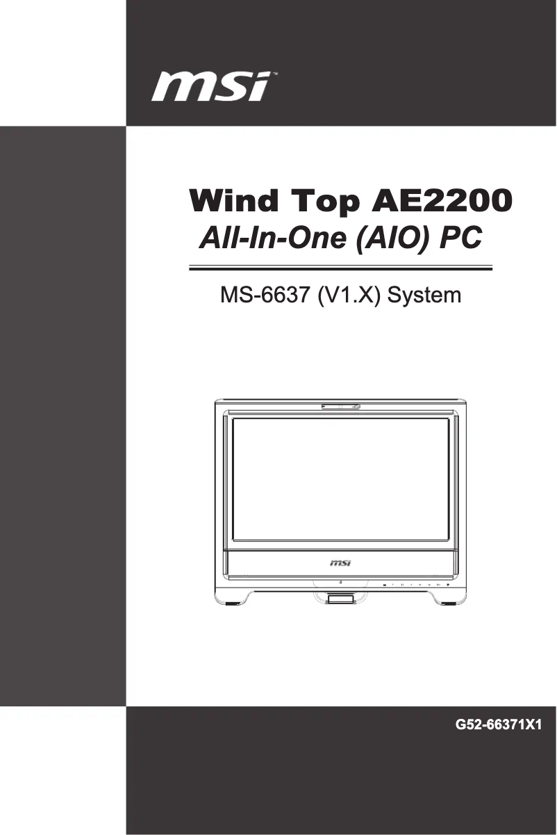 Image de la première page du manuel de l'appareil Wind Top AE220