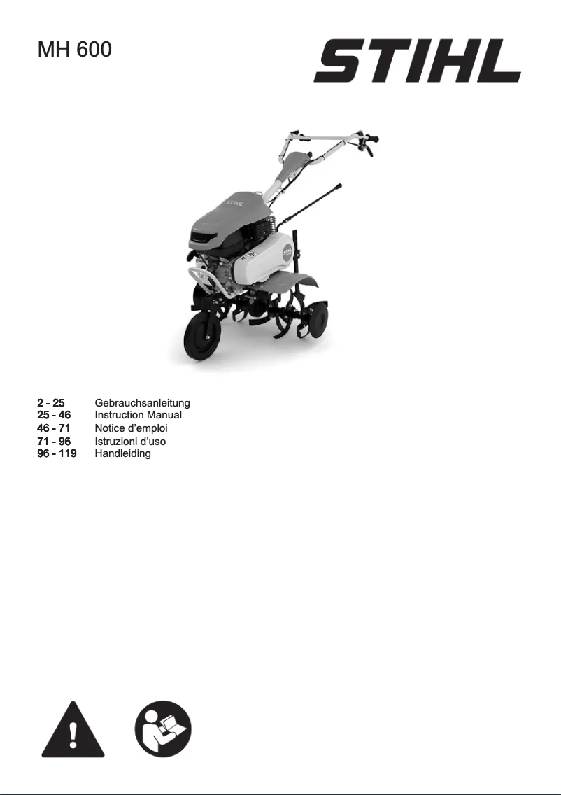 Page 1 de la notice Manuel utilisateur Stihl MH 600