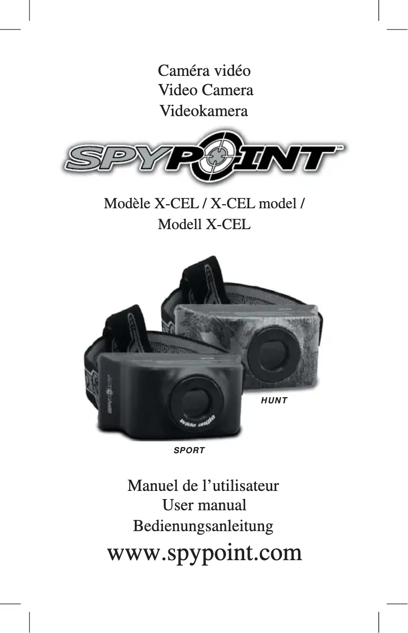 Page n°1 - Manuel utilisateur Spypoint X-CEL Hunt