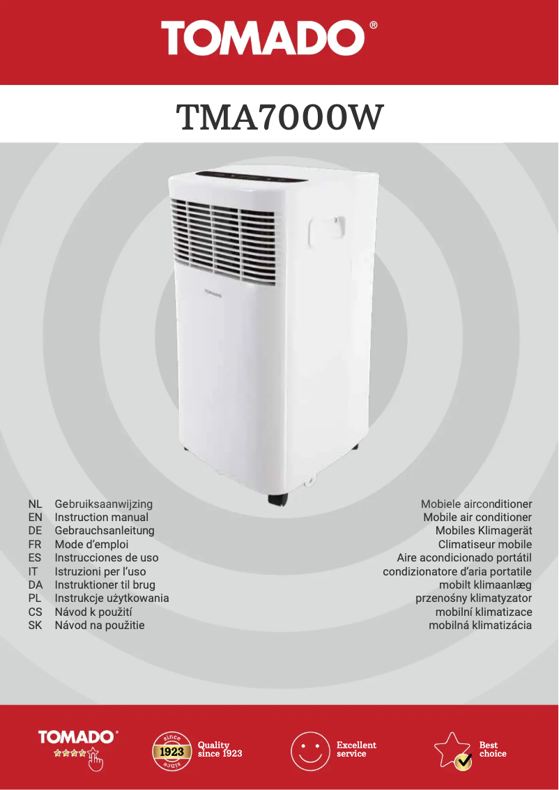 Image de la première page du manuel de l'appareil TMA7000W