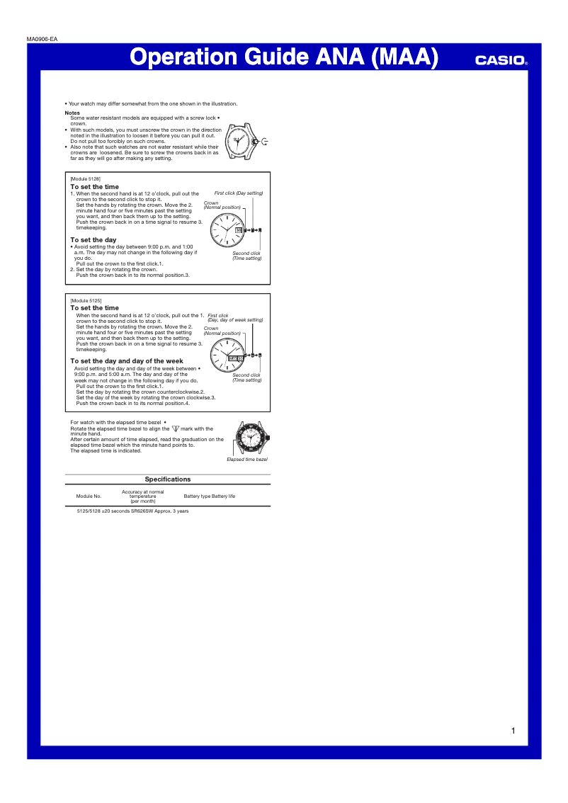 Page 1 de la notice Manuel utilisateur Casio Collection MRW-200H-2B2VEF