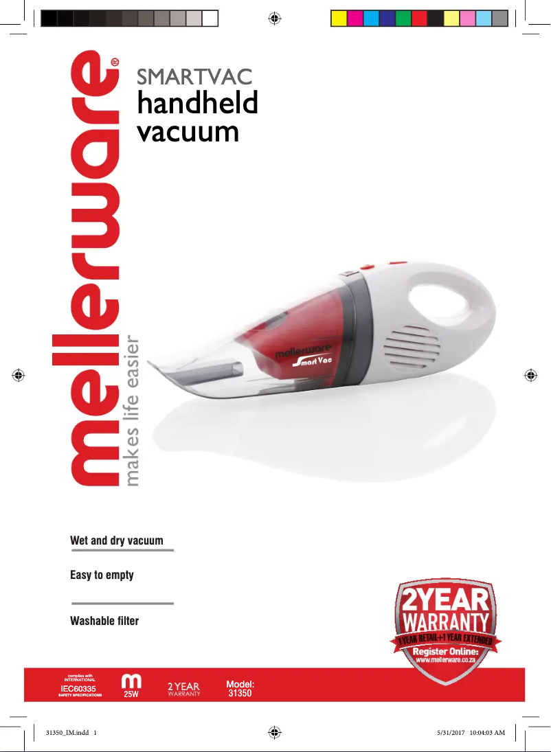 Página 1 del manual Manual de usuario Mellerware Smartvac 31350