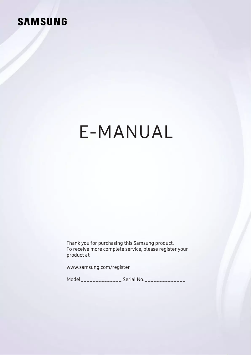 Page n°1 - Manuel utilisateur Samsung QA55Q8CAMG