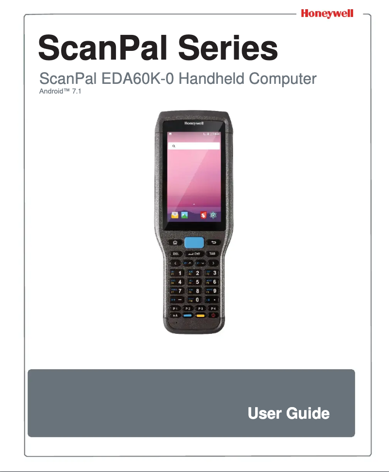 Page n°1 - Manuel utilisateur Honeywell EDA60K