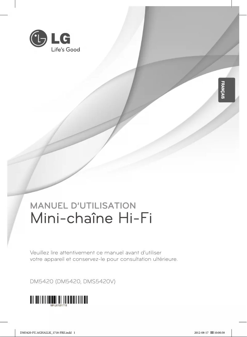 Page 1 de la notice Manuel utilisateur LG DM5420