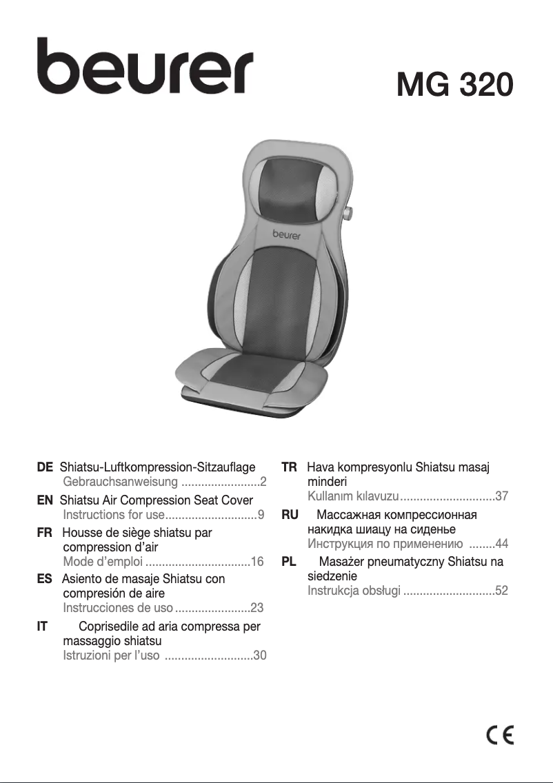 Image de la première page du manuel de l'appareil MG 320