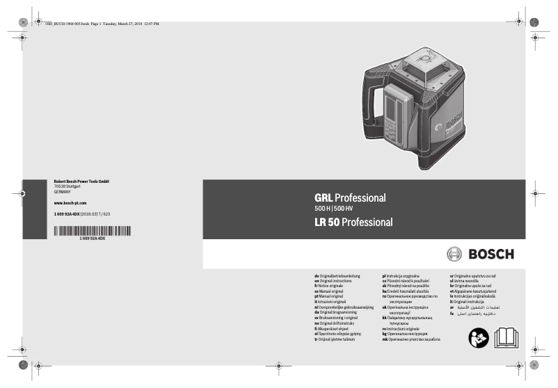 Page n°1 - Manuel utilisateur Bosch LR 50 Professional