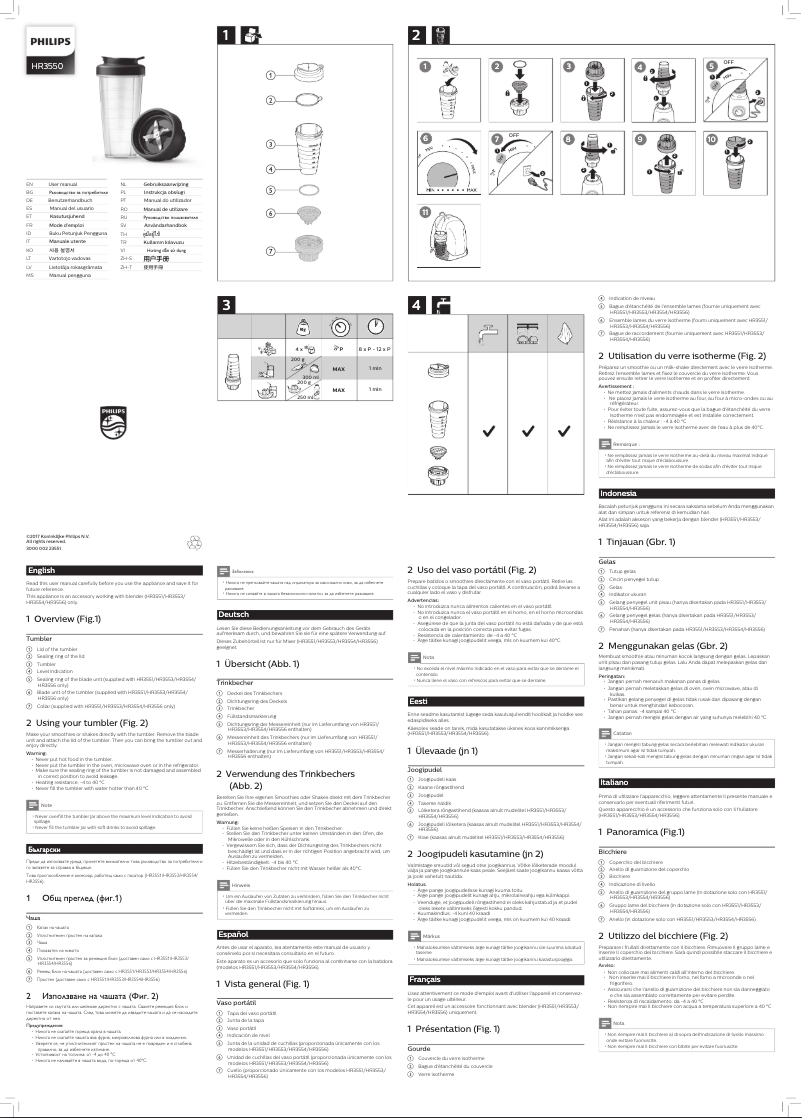 Página 1 del manual Manual de usuario Philips Viva Collection HR3550