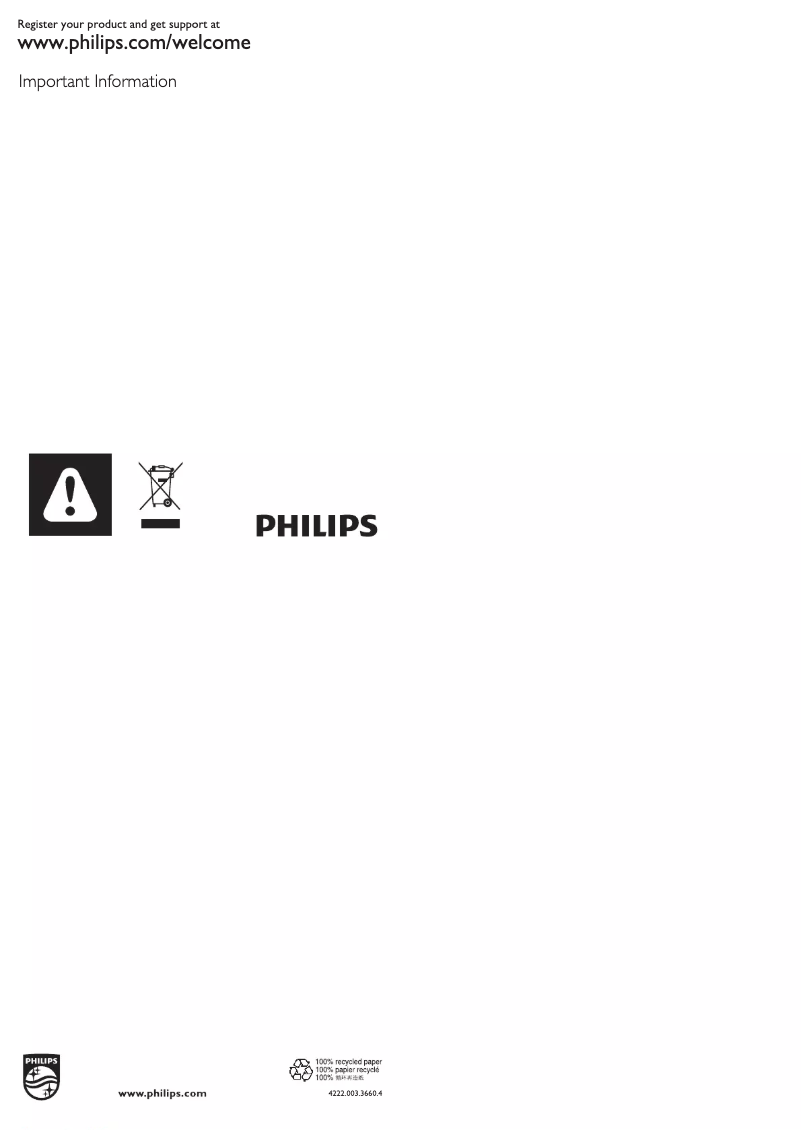 Page n°1 - Manuel utilisateur Philips Performer FC9160