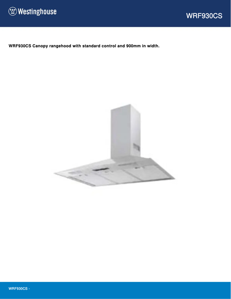 Page 1 de la notice Manuel utilisateur Westinghouse WRF930CS