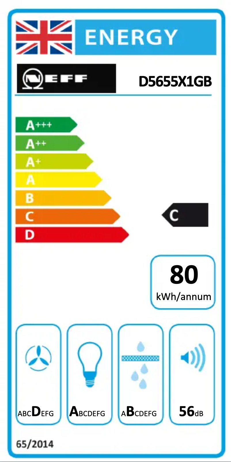 Page n°1 - Label énergétique Neff D5655X1GB