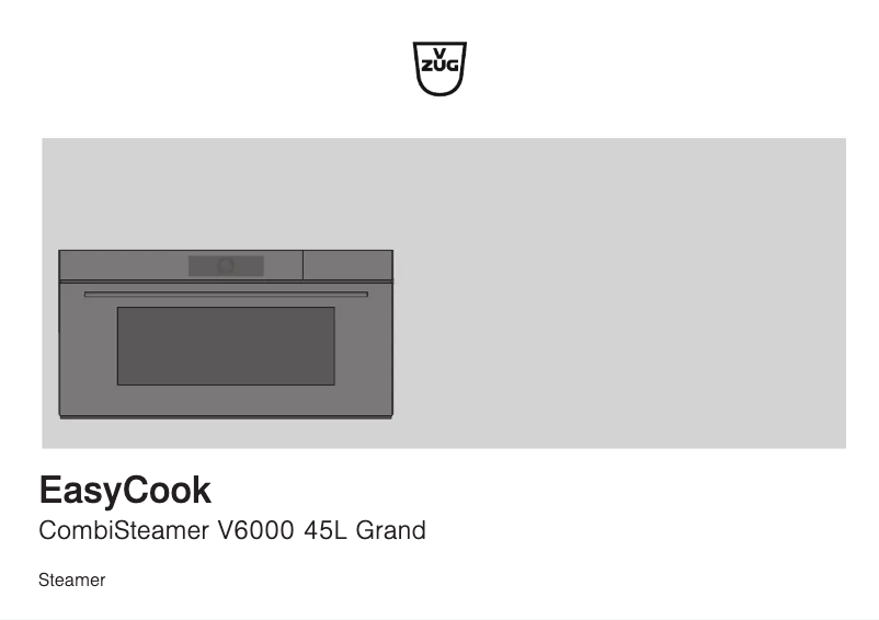 Página 1 del manual Guía de instalación V-Zug CombiSteamer V6000 45L Grand