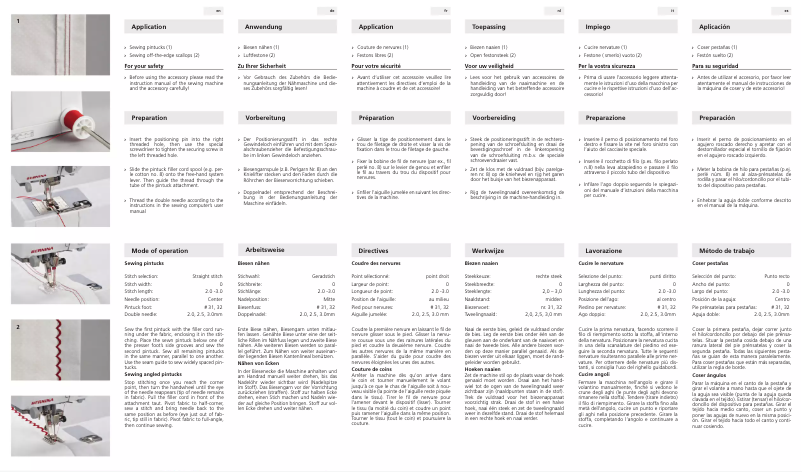 Page n°1 - Manuel utilisateur Bernina 30