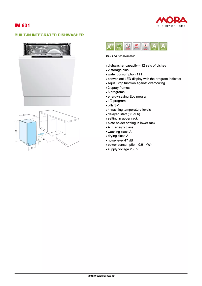 Page 1 de la notice Manuel utilisateur Mora IM 631