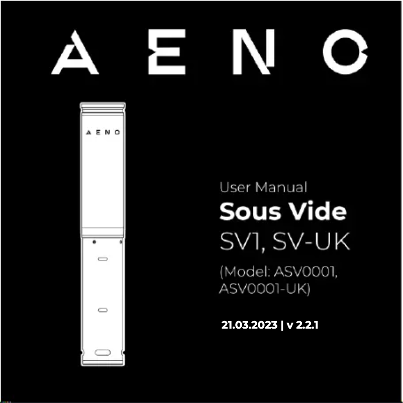 Page 1 de la notice Manuel utilisateur AENO SV1
