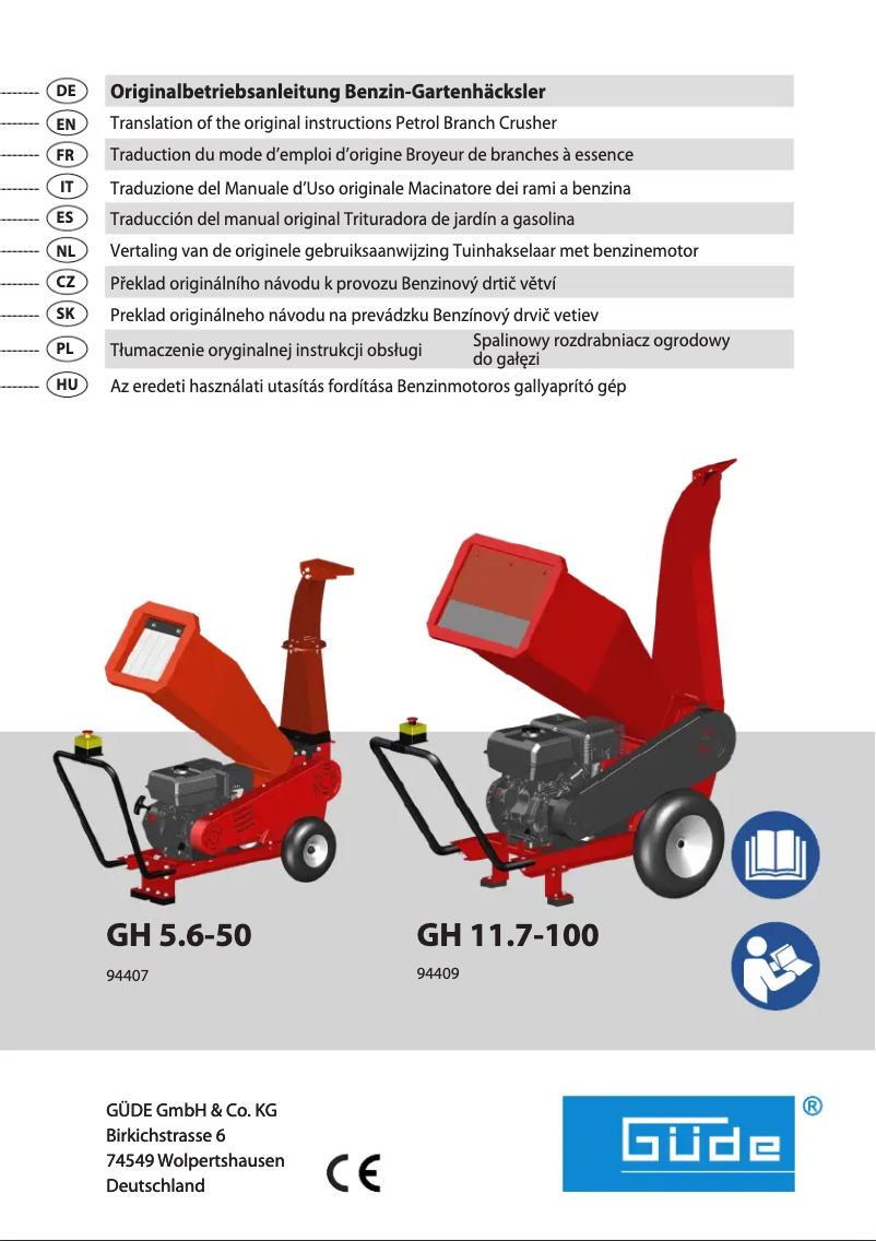 Page 1 de la notice Manuel utilisateur Güde GH 5.6-50