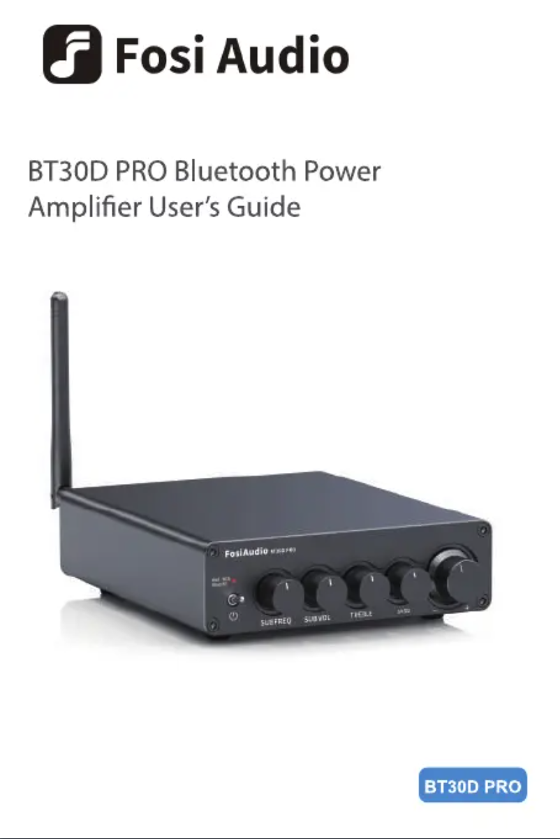 Page n°1 - Manuel utilisateur Fosi Audio BT30D Pro