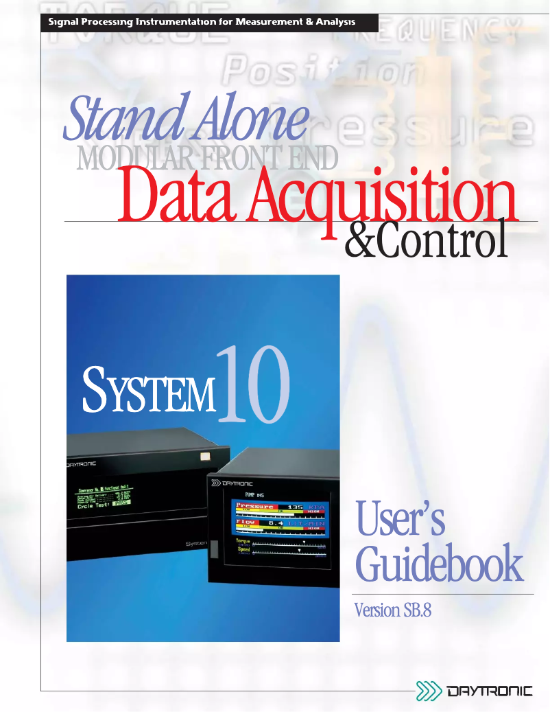 Page n°1 - Manuel utilisateur Daytronic 10VFD-2