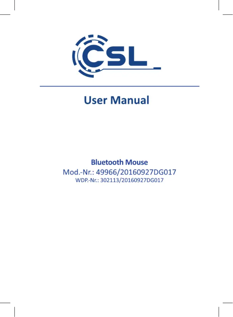Page 1 de la notice Manuel utilisateur CSL 302113