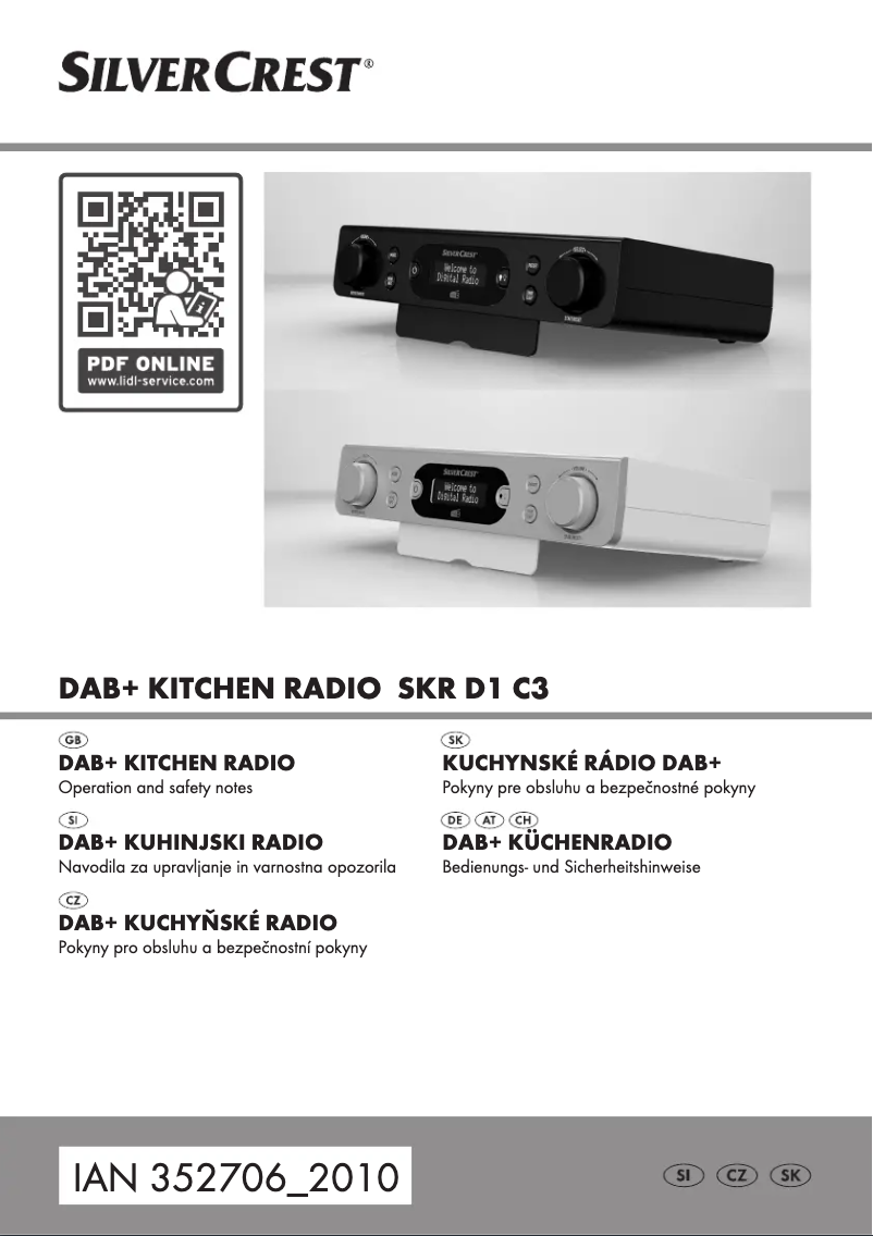 Page 1 de la notice Manuel utilisateur SilverCrest SKR D1 C3