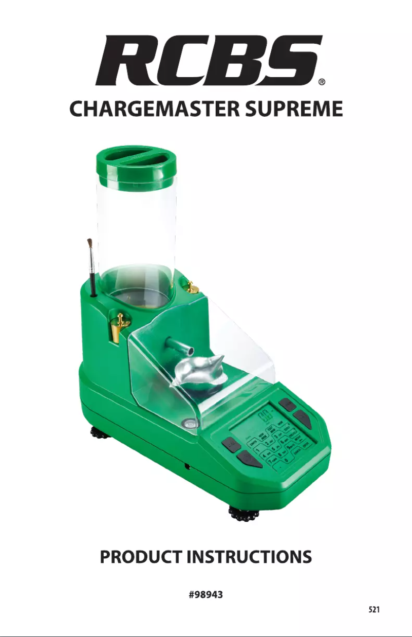 Page 1 de la notice Manuel utilisateur RCBS ChargeMaster Supreme