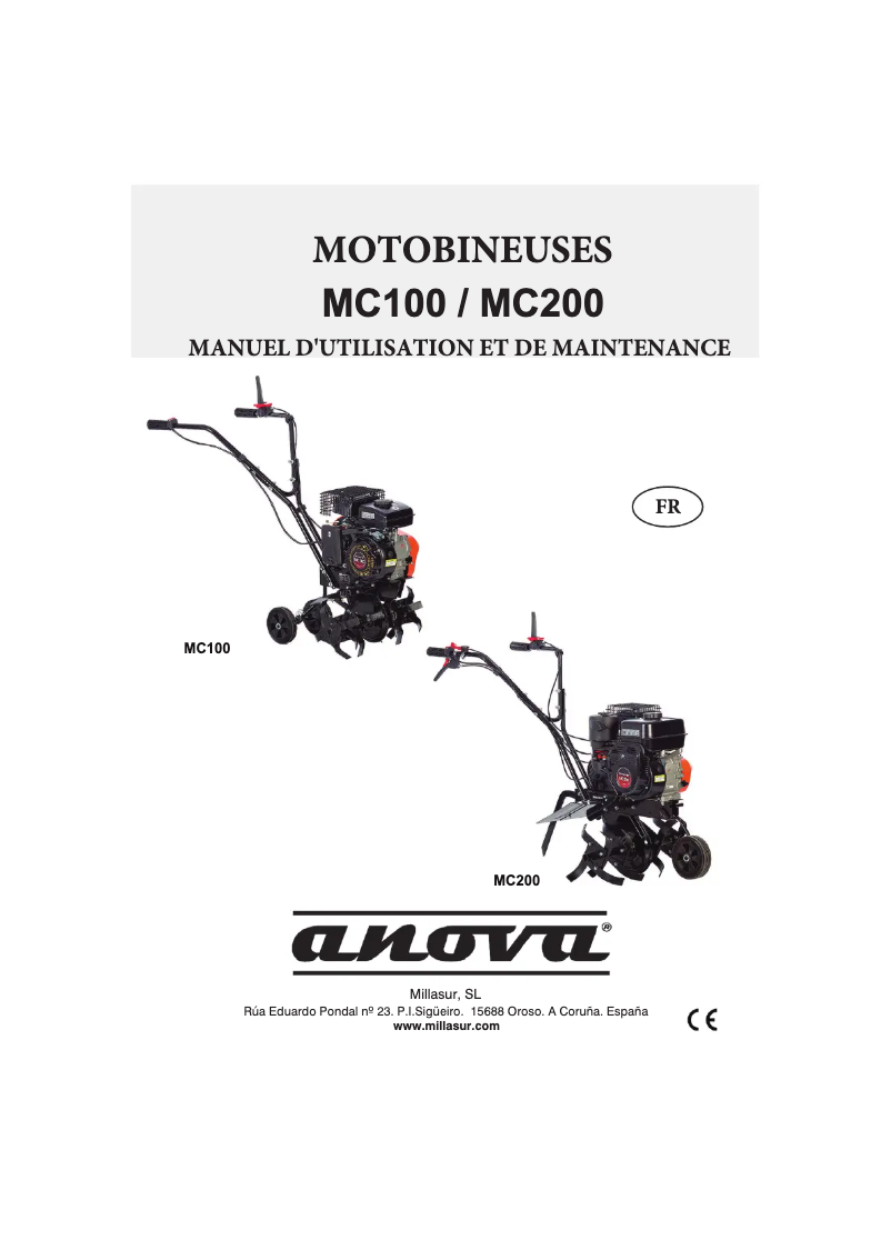 Page 1 de la notice Manuel utilisateur Anova MC200