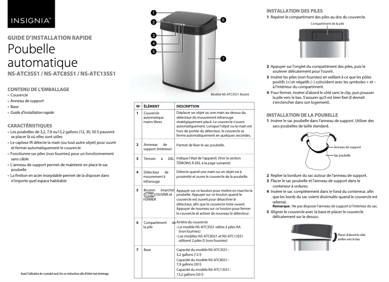 Image de la première page du manuel de l'appareil NS-ATC3SS1
