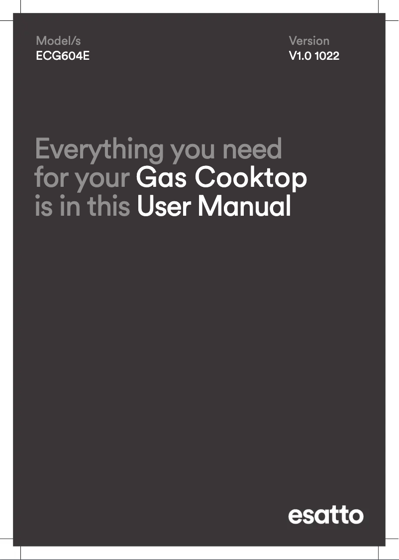 Page n°1 - Manuel utilisateur Esatto EOCG60